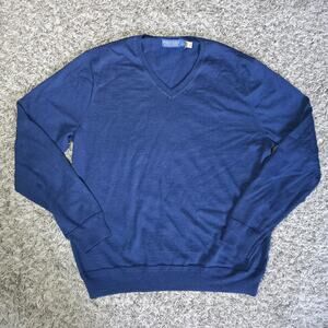 Polo Golf Ralph Lauren Sweater Mens Large Blue Long Sleeve V-Neck Pullover
